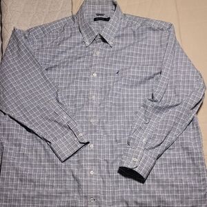 Nautica Blue Casual Button Down Shirt